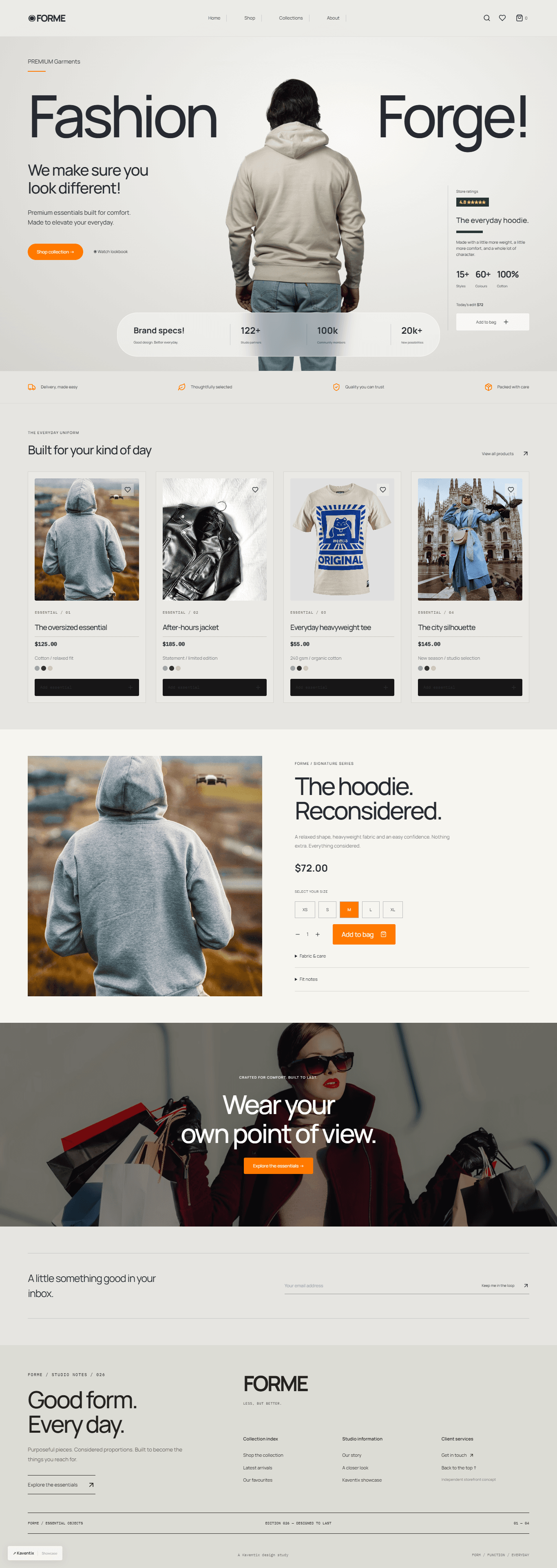 Forge Shopify store design