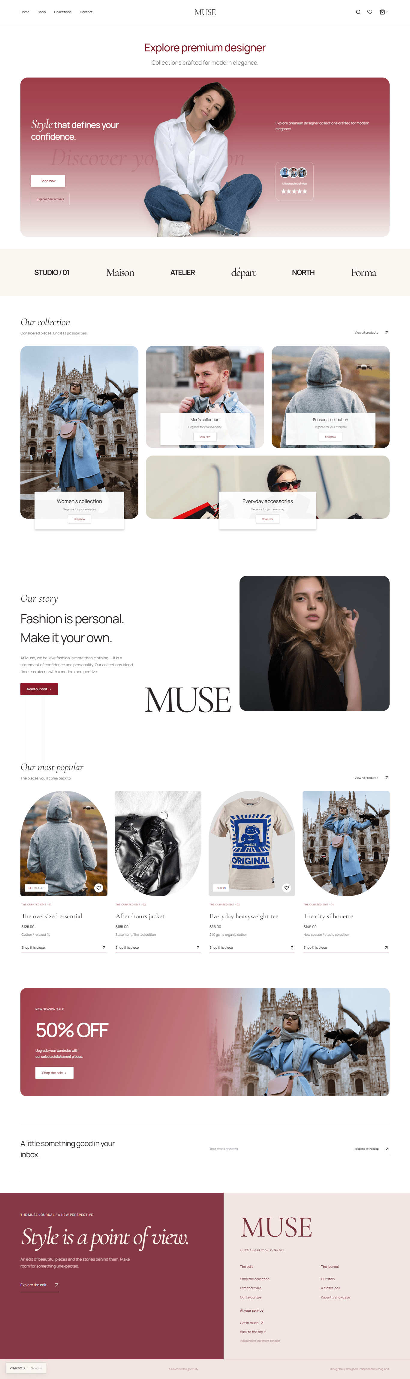 Muse Shopify store design