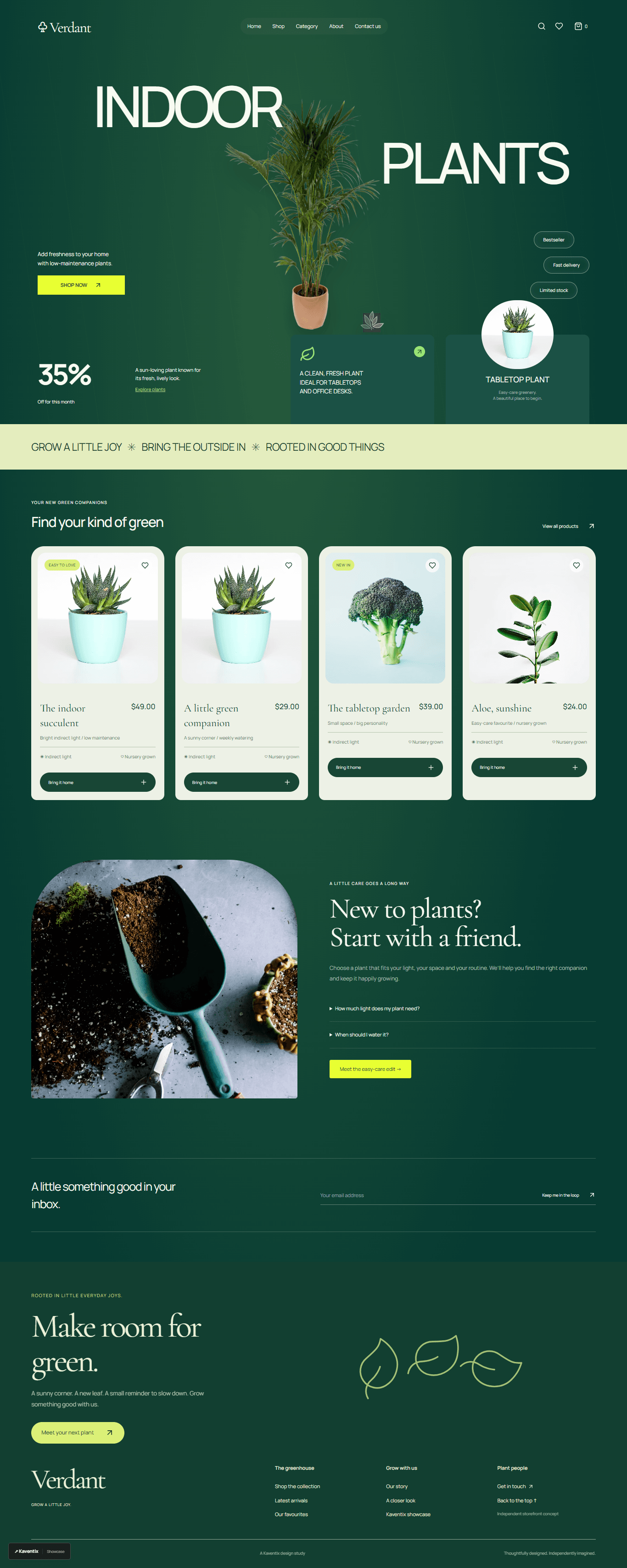Verdant Shopify store design