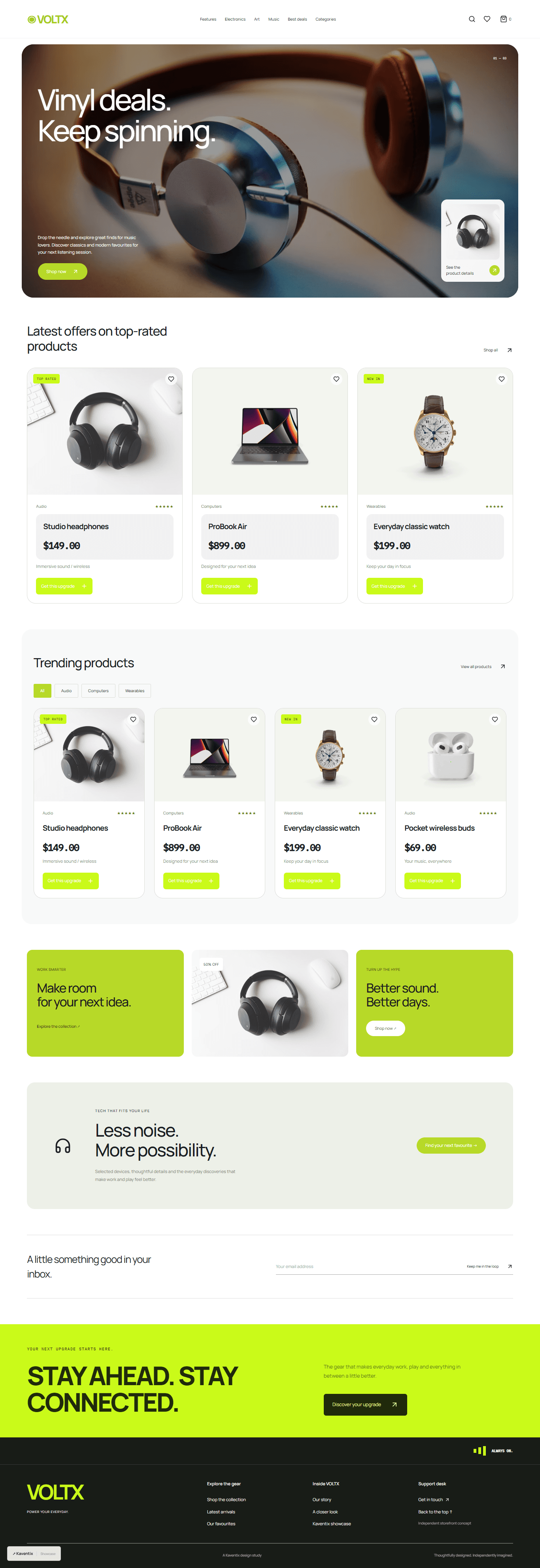 Volt Shopify store design